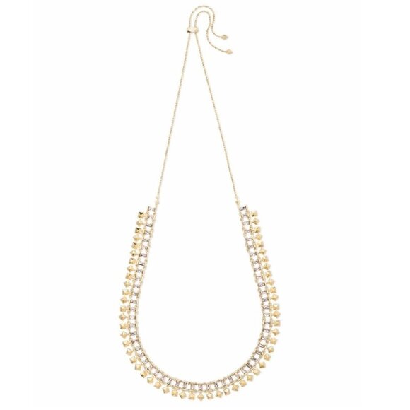 Kendra Scott Oscar Choker Necklace Rose Gold-Tone / Blush Crystal - Picture 2 of 5